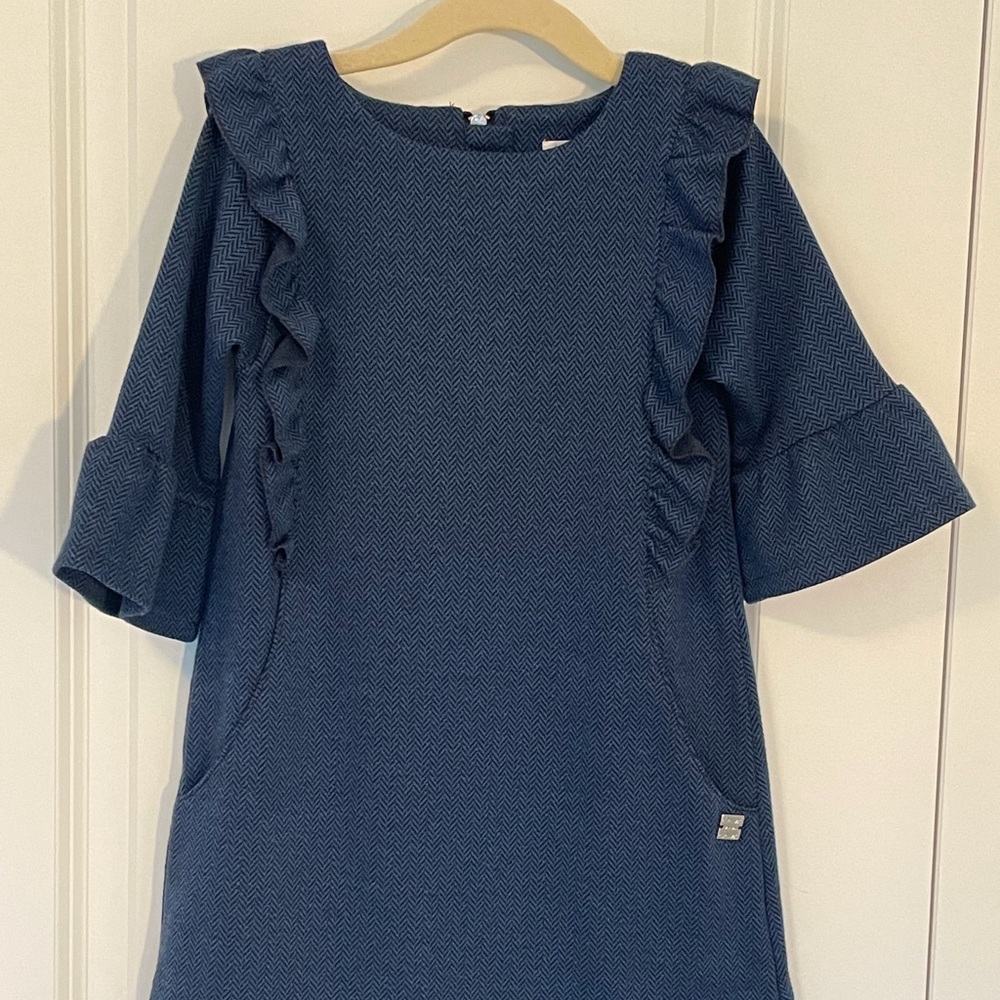 EUC Girls’ deux par deux Dress Blue/Black Size 6